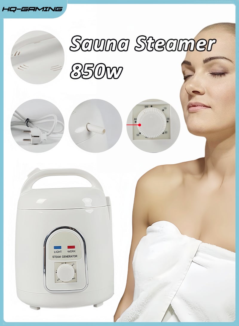 جهاز بخار ساونا محمول، 1.5 لتر، 850 واط، مولد بخار ساونا، جهاز تبخير مقاوم للانفجار، مناسب للاستحمام المنزلي، استرخاء الجسم، تجميل الوجه - Image 1