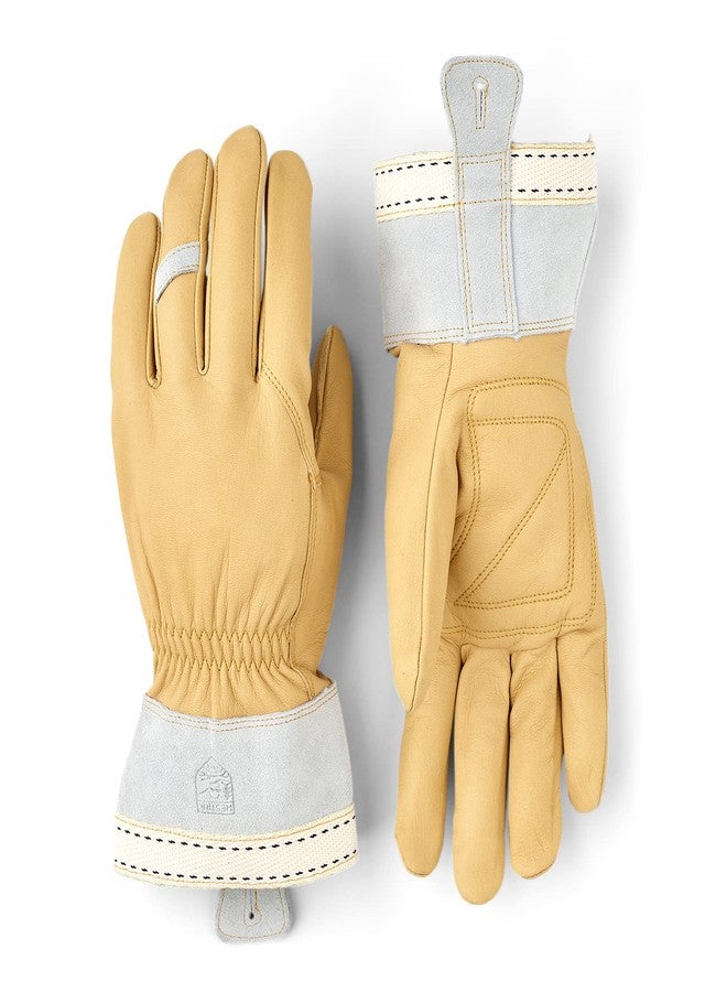 Hestra Work Gloves: Skullman Leather Outdoor Winter Gloves, Natural Brown, 8 - Image 1