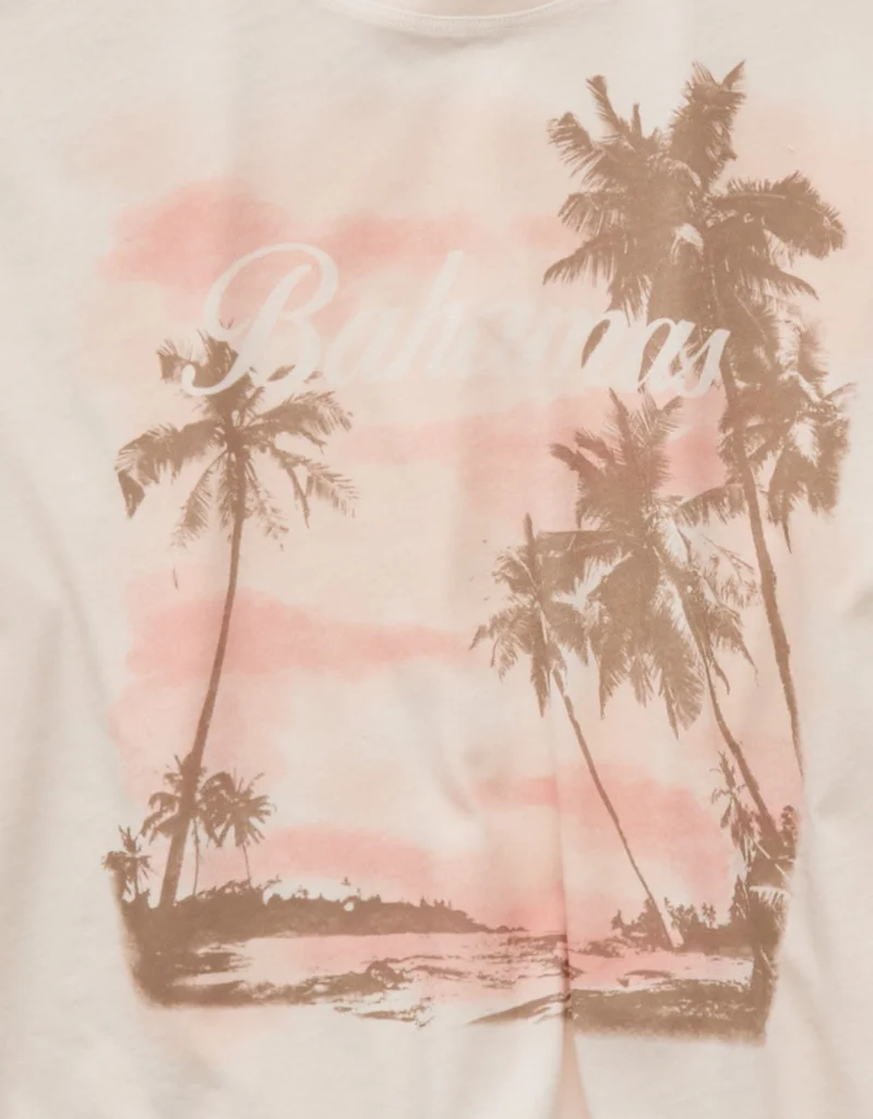 American Eagle  AE Boxy Bahamas Graphic T-Shirt for Women | Best Price UAE