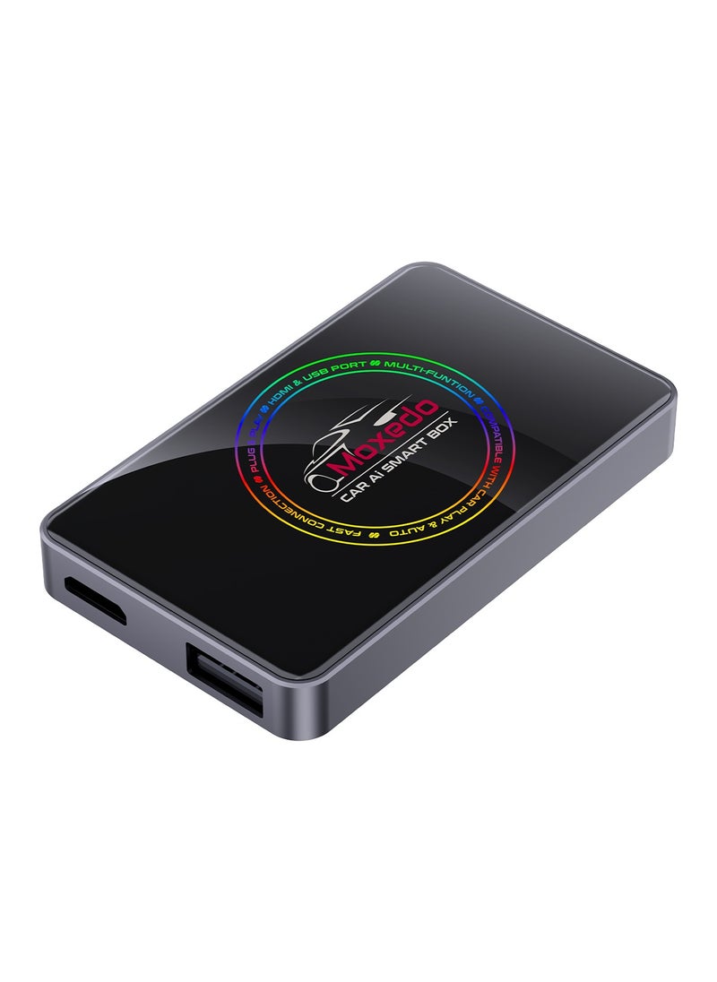Moxedo Moxedo Plug and Play Car Play AI Smart Box 4K HDMI Port Wireless CarPlay and Android Auto Adapter Compatible with iOS and Android Devices  - Image 1
