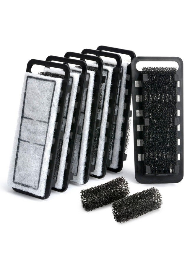 NICREW Slim Aquarium Filter Cartridges (6 Pcs) With Intake Sponges (2 Pcs) - Image 1