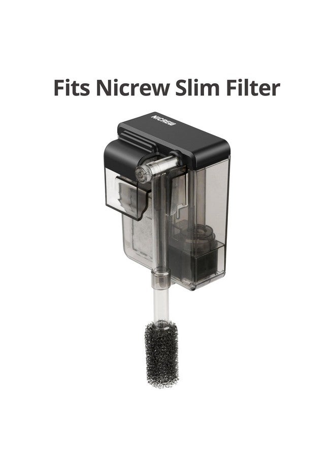 NICREW Slim Aquarium Filter Cartridges (6 Pcs) With Intake Sponges (2 Pcs) - Image 2