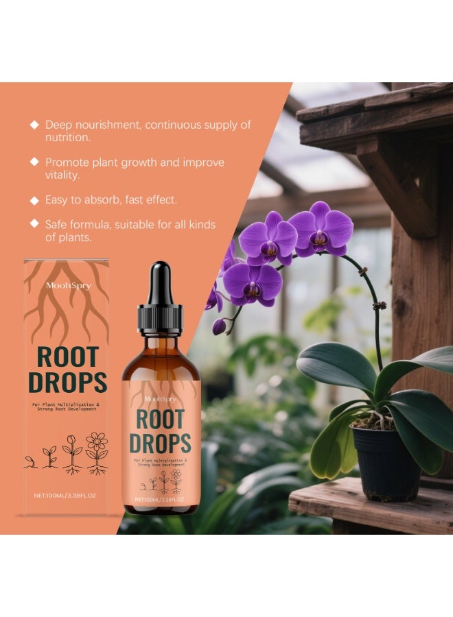 MOONSPRY Root Drops - Liquid Rooting Hormone | Fast Propagation, Stronger Roots, Less Shock | Works in Water, Soil, Leca, Moss | for All Indoor Houseplants Like Pothos, Monstera, Philodendron (100ML) - Image 2
