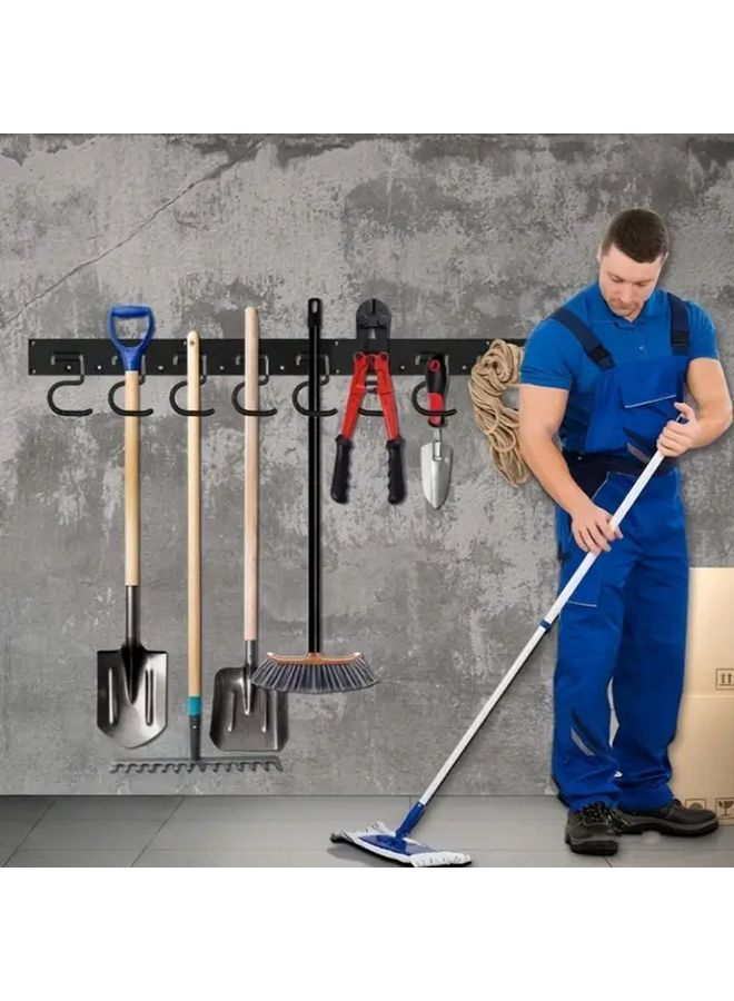 رف Orange 17 بوصة حامل خطاف معدني مع 5 خطافات S للتخزين المعلق على الحائط - Image 3