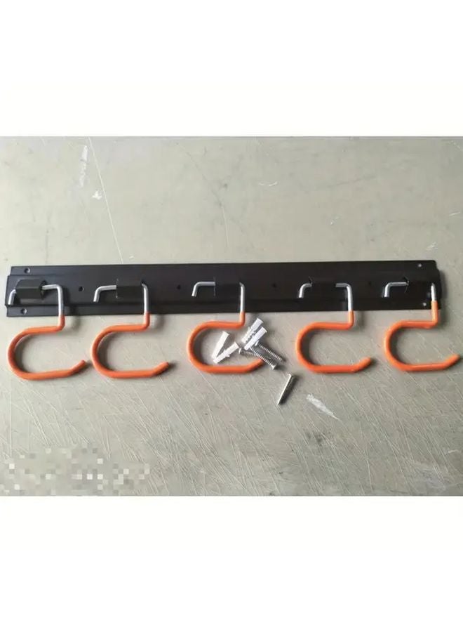 رف Orange 17 بوصة حامل خطاف معدني مع 5 خطافات S للتخزين المعلق على الحائط - Image 1