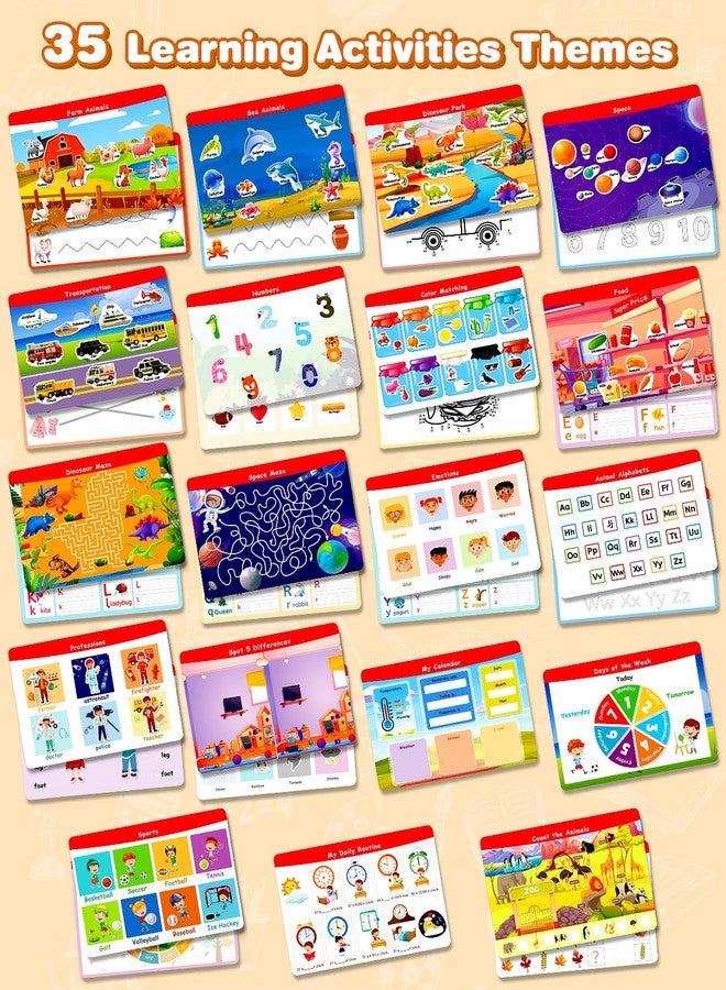 Baobrava Montessori Preschool Busy Book for Toddlers - Activity Books for Kids Ages 3-5 - Preschool Learning Activities - Workbook Activity Binder - Autism Sensory Toys - Gifts for 3 4 5 6 Year Old Boys Girls - Image 4