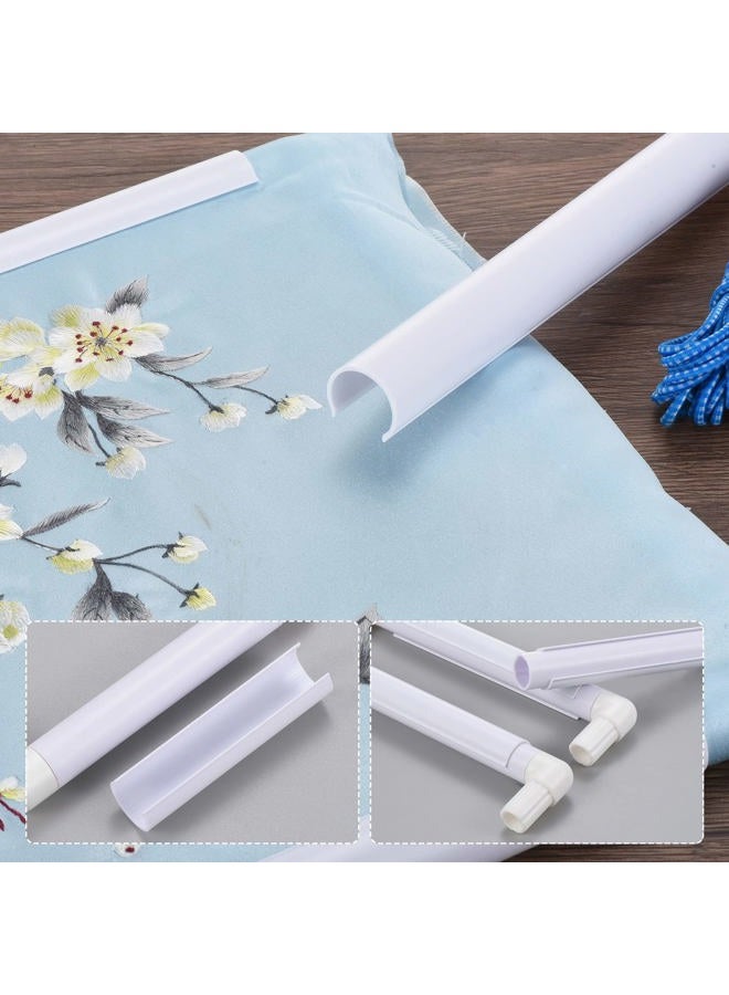 PATIKIL 3 Pieces Square Embroidery Hoop Cross Stitch Hoops Frames Rectangular Embroidery Snap Frame DIY Sewing Tools for Quilting Silk-Painting, White - Image 5
