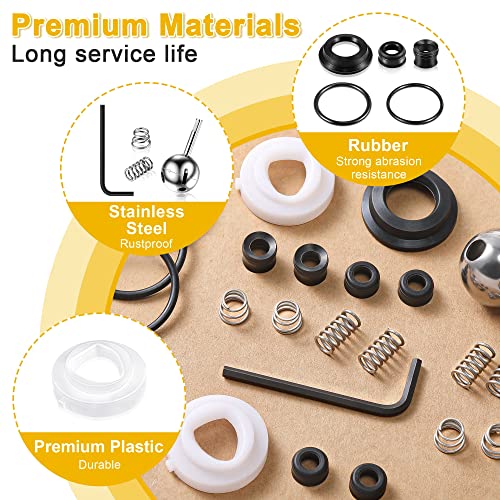Enhon Kitchen Faucet Cartridge Repair Kit, Compatible with Delta/peerless Faucet 86970 Single Handle #70 Ball Valves and Lever Handles, Fix Dripping Faucets, Stainless Steel (2 Packs) - Image 4