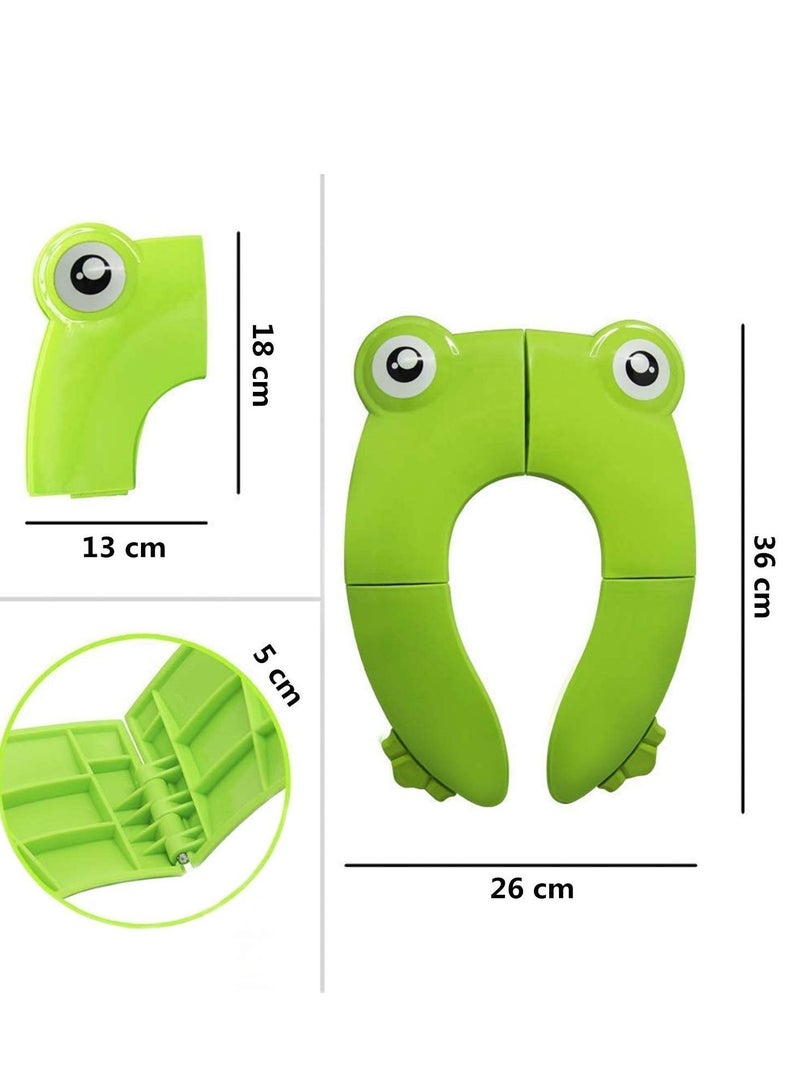 Y&D Kids Toilet Seat Cover  Portable Large Non Slip Silicone Pads Foldable Potty Training for Toddlers Boys & Girl Recyclable Cover Travel - Image 3