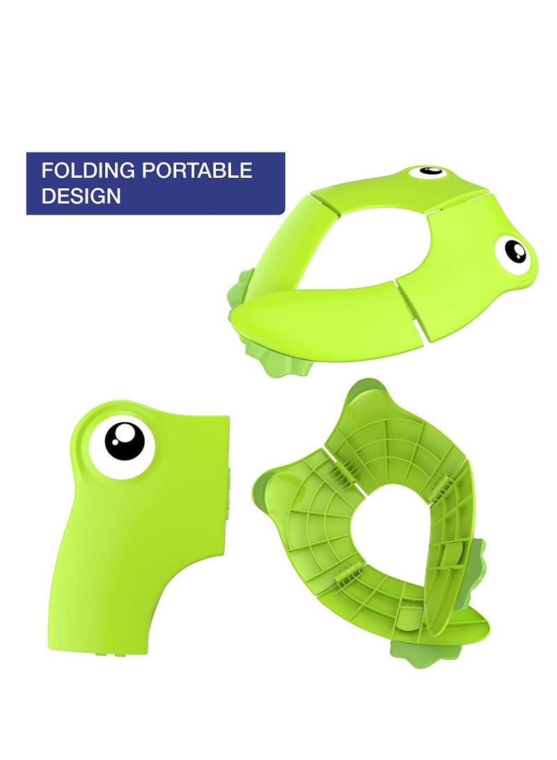 Y&D Kids Toilet Seat Cover  Portable Large Non Slip Silicone Pads Foldable Potty Training for Toddlers Boys & Girl Recyclable Cover Travel - Image 4