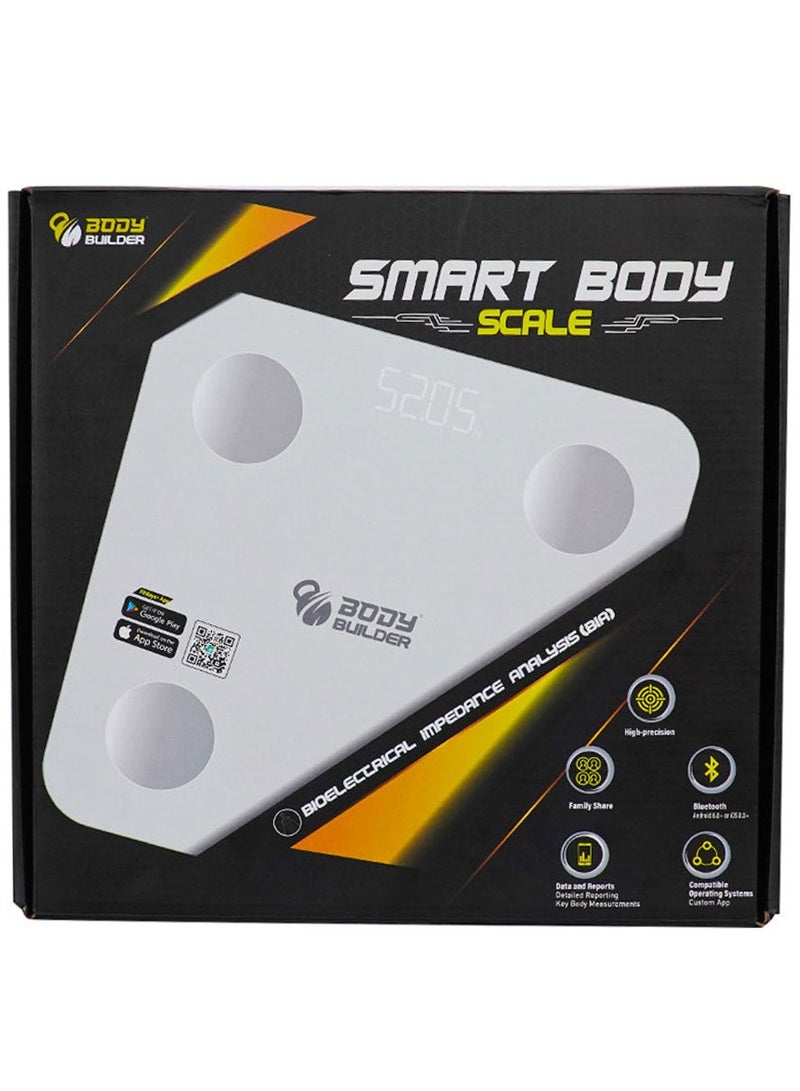 Body Builder Body Scale Device, 1 Piece, Comprehensive Body Analysis, High Capacity & Accurate Reading