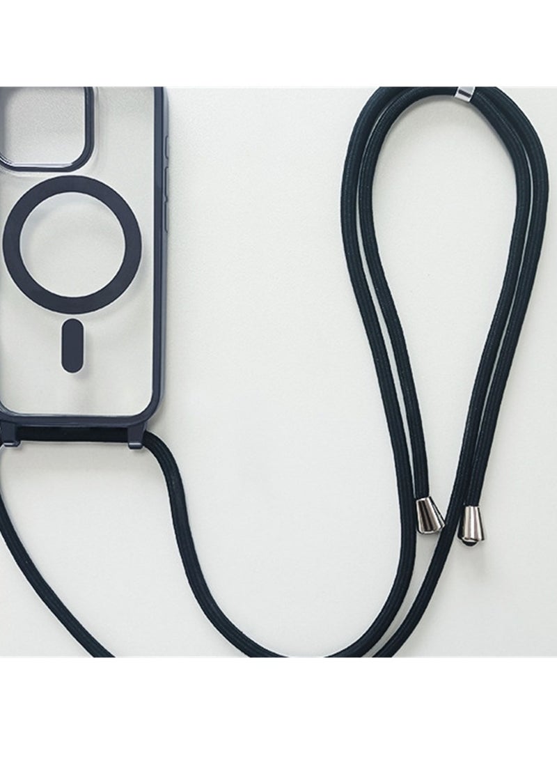 A variety of models to choose from magnetic case suitable for Apple mobile phone case new electroplating magnetic lanyard mobile phone case - Image 3