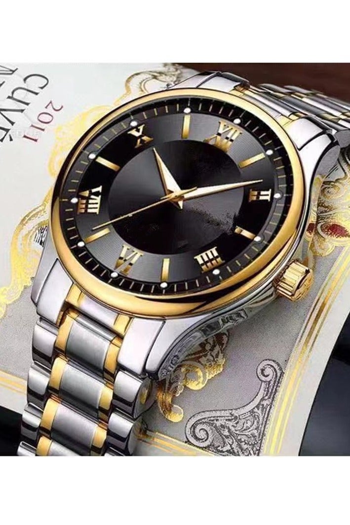 جيليز الرجال ووتش التقويم التلقائي حركة مضيئة للماء ووتش الصلب رقيقة جدا