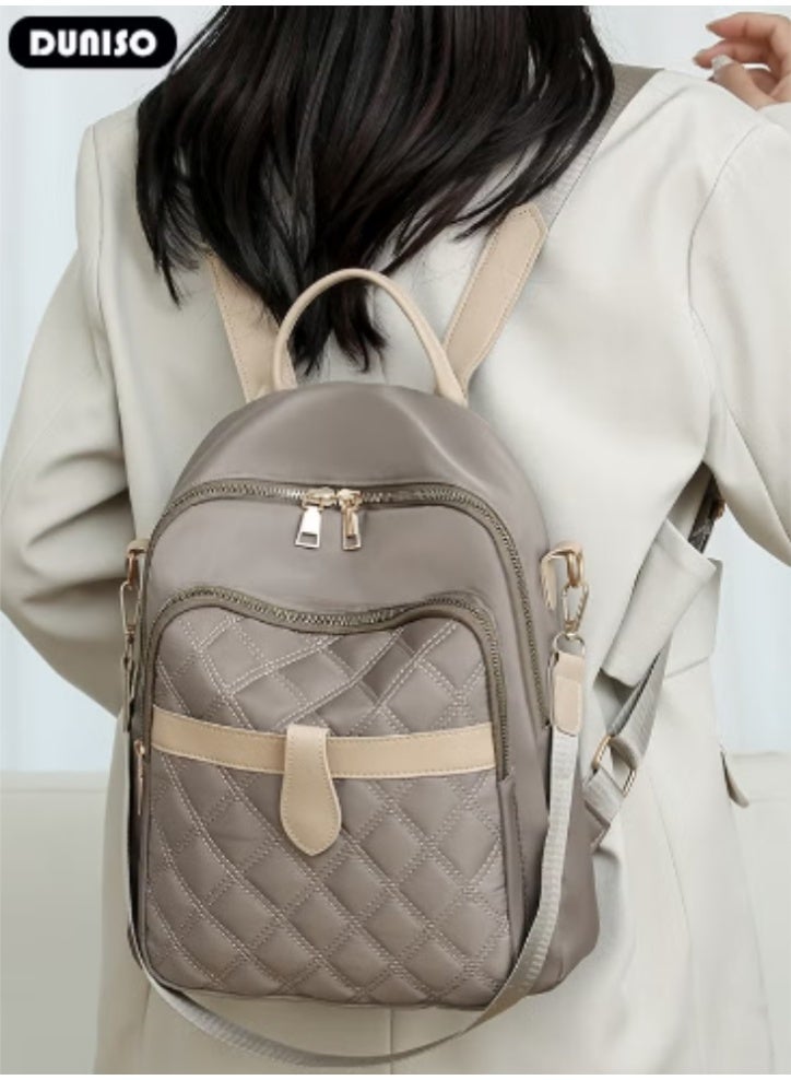 DUNISO New Women’s Quilted Backpack | Color - Block Design, Stylish and Exquisite - Image 4
