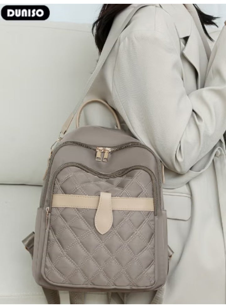 DUNISO New Women’s Quilted Backpack | Color - Block Design, Stylish and Exquisite - Image 5