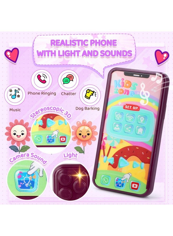 INNOCHEER حقيبة إنوشير للفتيات الصغيرات، حقيبة ألعاب للأطفال مع مكياج تظاهري، حقيبة لعب للفتيات الصغيرات، حقيبة تظاهر للأطفال، هدايا عيد الميلاد والأميرة للفتيات من 3 إلى 8 سنوات - Image 3