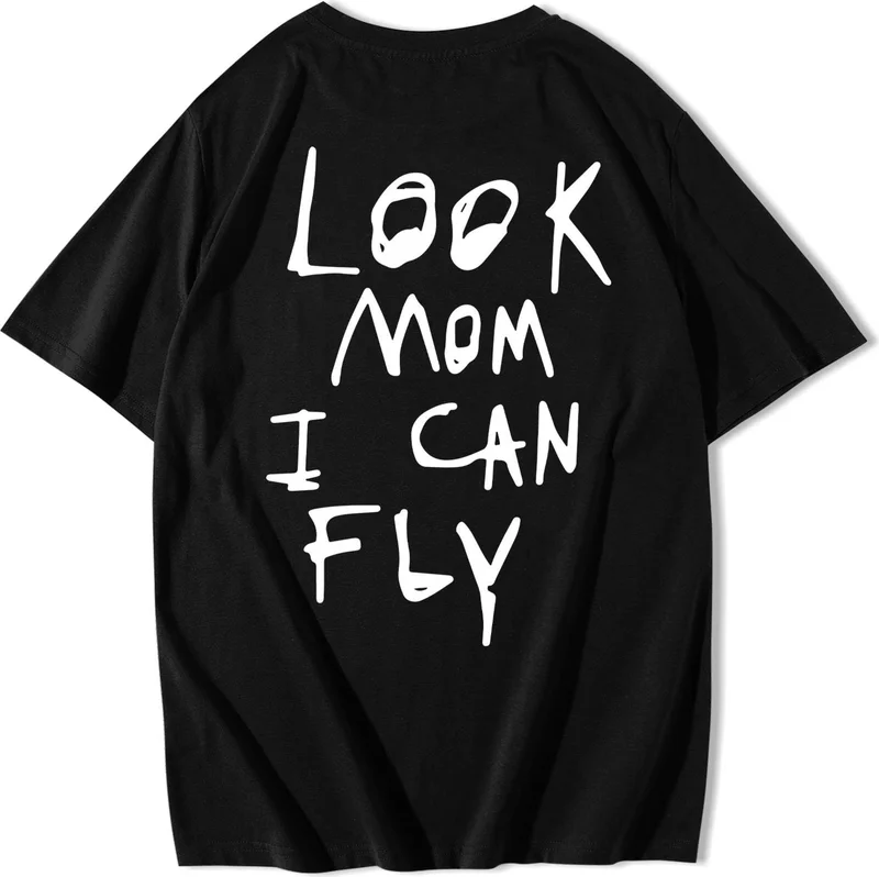 بي ار زد كولكشن Oversize Look Mom I Can Fly Travis Scott Astroworld T-Shirt