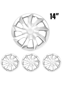 Pistol 14 Inch Wheel Cover Cap for All Vehicles with Rim Size 14 Inch - Silver - Set of 4 Pcs WJ-5084-A-14  - Image 1