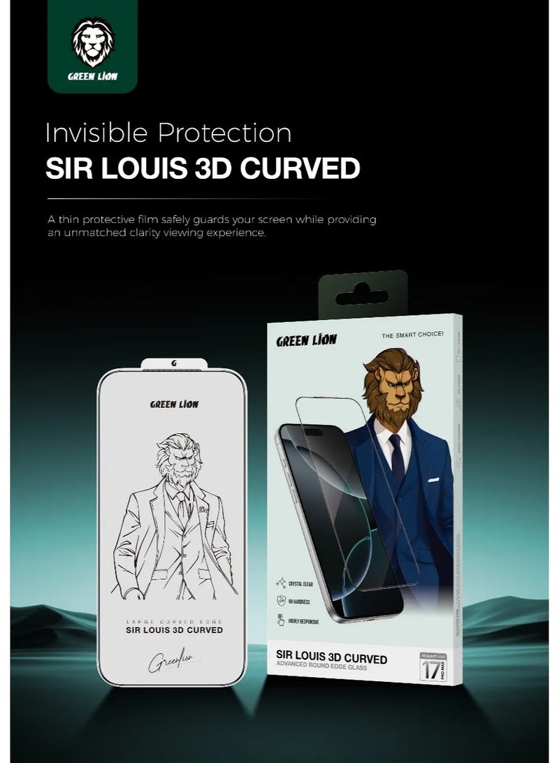 GREEN LION iPhone 17 Pro Glass / Screen Protector / Sir Louis 3D Curved Advanced Round Edge Glass - Image 5
