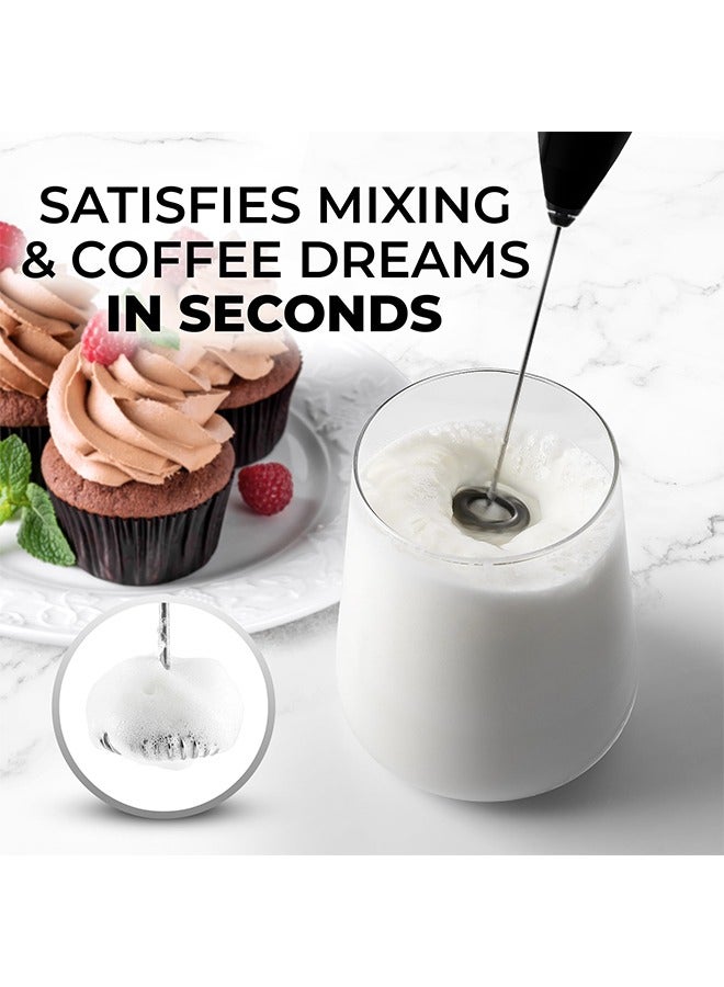 Kitchen Powerful Milk Frother Wand, Ultra Fast Handheld Drink Mixer, Electric Whisk Foam Maker, Coffee, Lattes, Cappuccino, Matcha, Hot Chocolate & Creamer - Electric Milk Frother, Color box set - Image 3