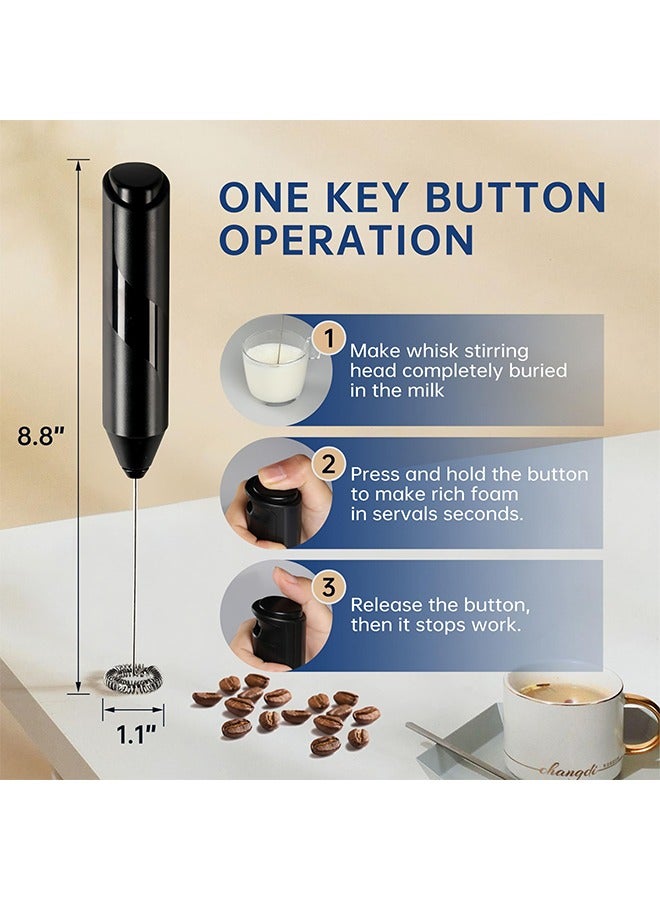 Kitchen Powerful Milk Frother Wand, Ultra Fast Handheld Drink Mixer, Electric Whisk Foam Maker, Coffee, Lattes, Cappuccino, Matcha, Hot Chocolate & Creamer - Electric Milk Frother, Color box set - Image 4