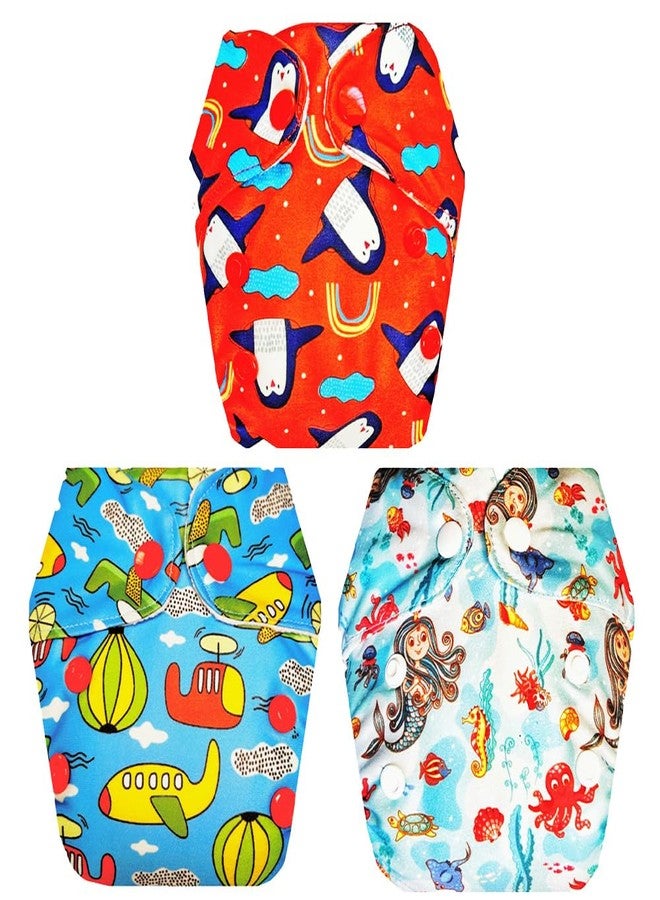 Dumbledo Premium Newborn Cloth Diaper with Integrated Soaker (Pack of 3) | Hypoallergenic | Leakproof | Easy to Clean | Ideal for Toddlers | 0 - 4 Months | Unisex Baby - Image 1