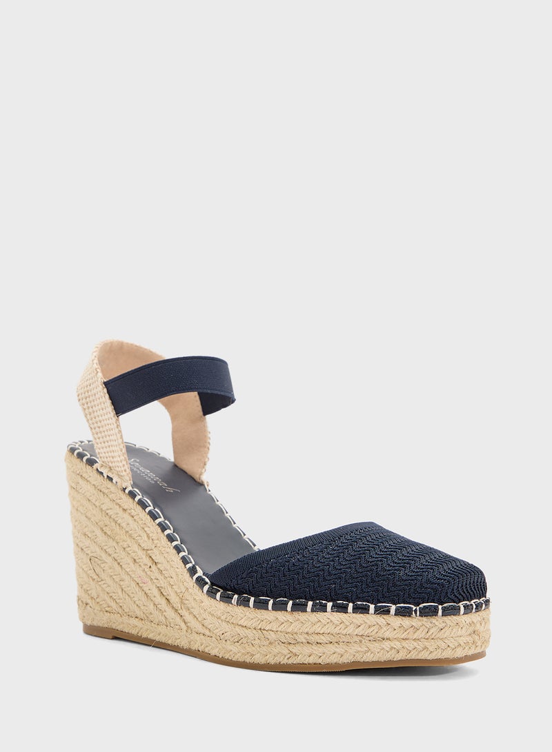 Savannah Collection High Heel Classic Espradille Wedge  - Image 2