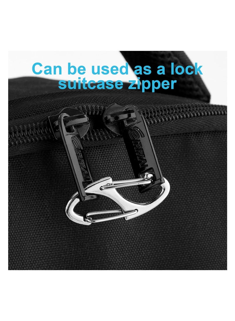 SYOSI 40PCS S Carabiner Mini Caribeana Clip, 1.6 Inch Small Carabiner Clip Keychain Clip, S Binder Carabiner Spring for Women Men Fishing/Camping/Outdoor Sports (Black and Silver) - Image 4