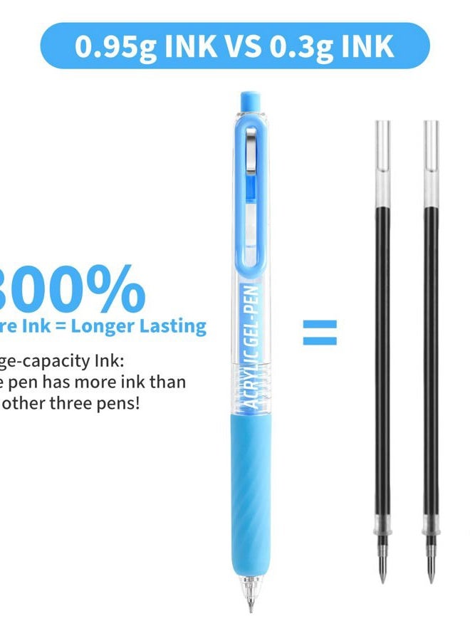 Joyask Gel Pens For Coloring, 54 Colors Retractable Colored Pens for Black Paper & White Paper, 0.7mm Fine Point Colorful Pens for Coloring, Writing, Drawing, Journaling, Note Taking, School, Office, Home - Image 4