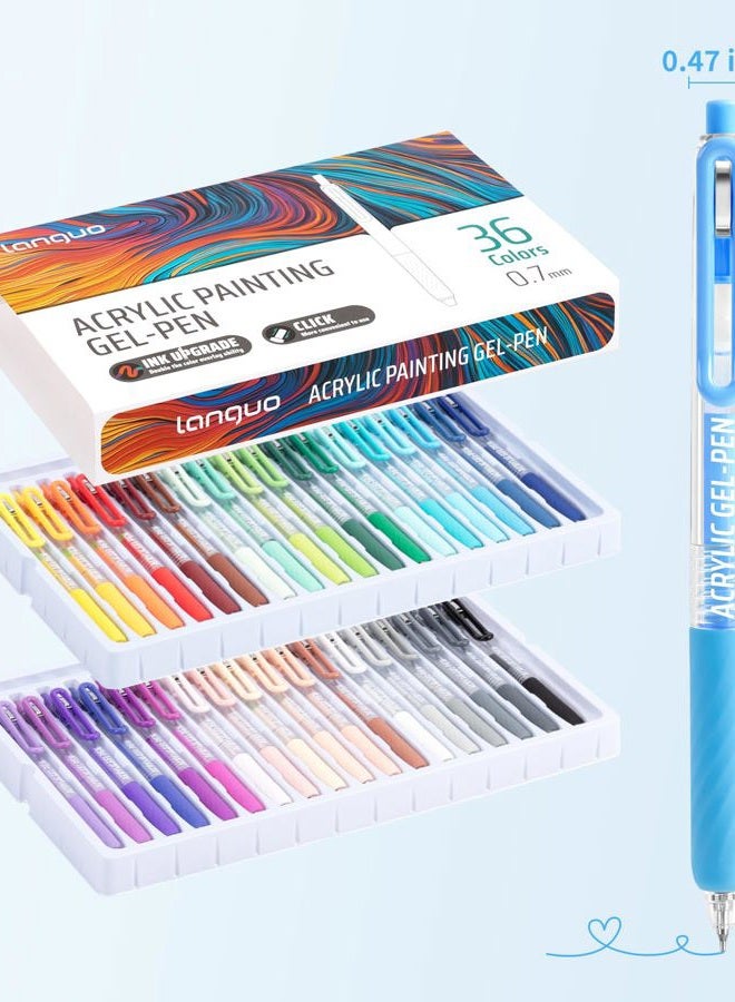 Joyask Gel Pens For Coloring, 54 Colors Retractable Colored Pens for Black Paper & White Paper, 0.7mm Fine Point Colorful Pens for Coloring, Writing, Drawing, Journaling, Note Taking, School, Office, Home - Image 2