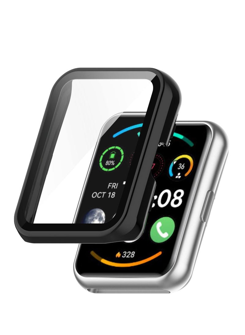 Case for Huawei Watch Fit 2 PC + Tempered Glass to Protect The Screen Anti-Fall All-Inclusive Watch Case for Huawei Watch fit 2 - Image 1