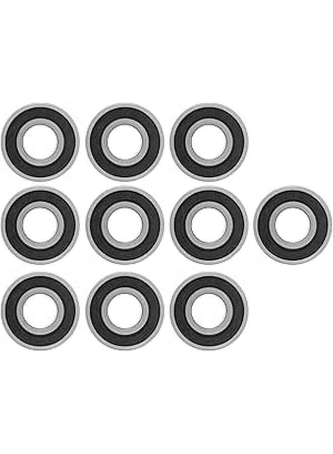 6202RS Deep Groove Ball Bearing 15x35x11mm Steel Black 10 Pieces Pack - Image 1