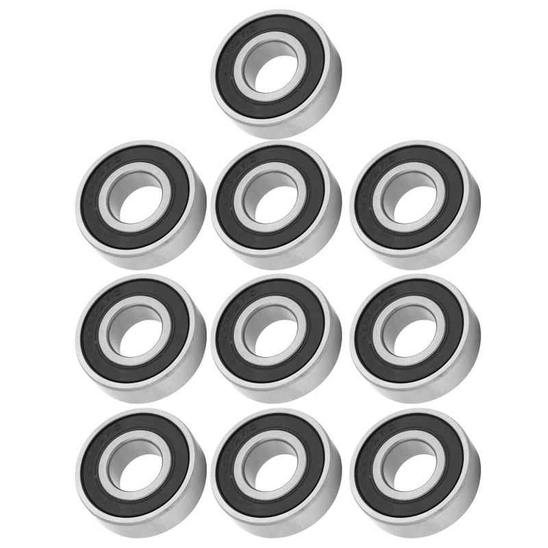 6202RS Deep Groove Ball Bearing 15x35x11mm Steel Black 10 Pieces Pack - Image 4