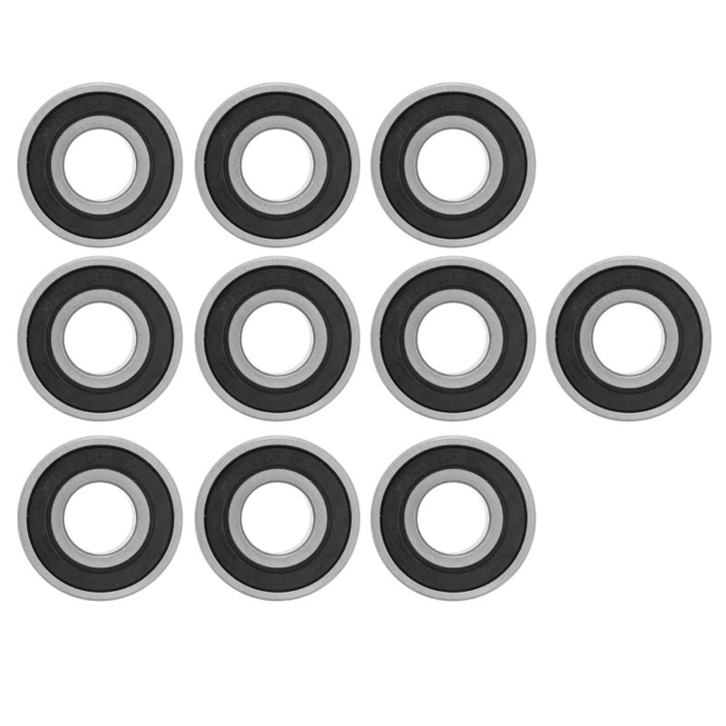 6202RS Deep Groove Ball Bearing 15x35x11mm Steel Black 10 Pieces Pack - Image 2