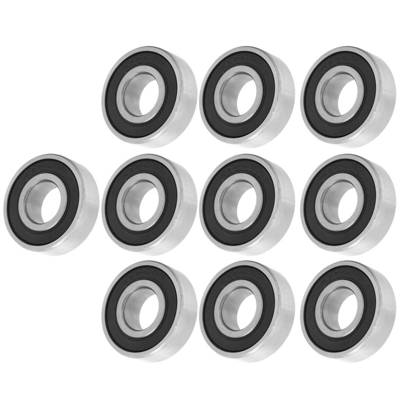 6202RS Deep Groove Ball Bearing 15x35x11mm Steel Black 10 Pieces Pack - Image 3