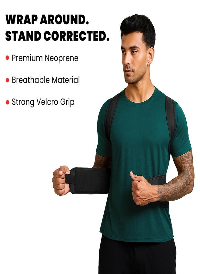 PulseITPosture Corrector Back Support Belt for Men & Women. Back Support Brace for Spine Alignment, Shoulder & Neck Pain Relief. Adjustable Lumbar Support Belt for Office, Home & Workout Use. (S/M) - Image 5