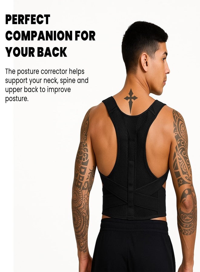 PulseITPosture Corrector Back Support Belt for Men & Women. Back Support Brace for Spine Alignment, Shoulder & Neck Pain Relief. Adjustable Lumbar Support Belt for Office, Home & Workout Use. (S/M) - Image 4