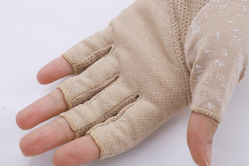 Ylucky Lightweight Summer Fingerless Gloves Men Women UV Sun Protection Driving Cotton Gloves Nonslip Touchscreen Gloves - Image 4