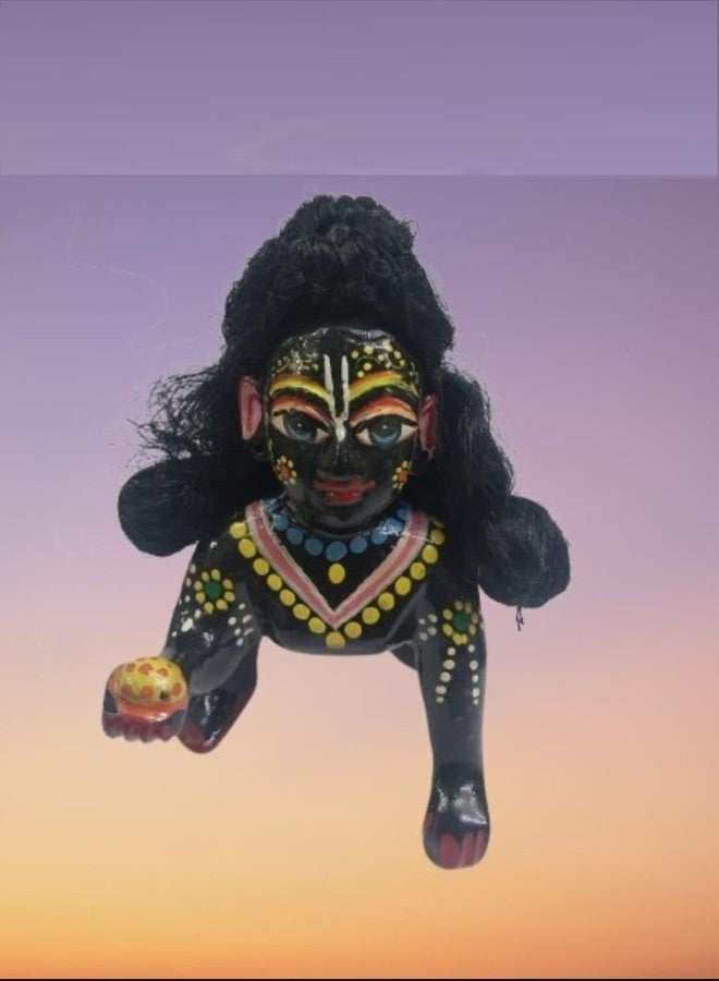 My God Gift Gopal Hair/Wig Sringar Hair/Laddu Gopal-Marble Krishna Idol Wig (Hair) According to Idol Size Variation No. (Variation 5) - Image 3