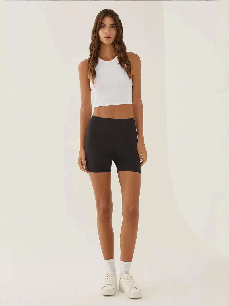 High Waist Elastic Biker Leggings