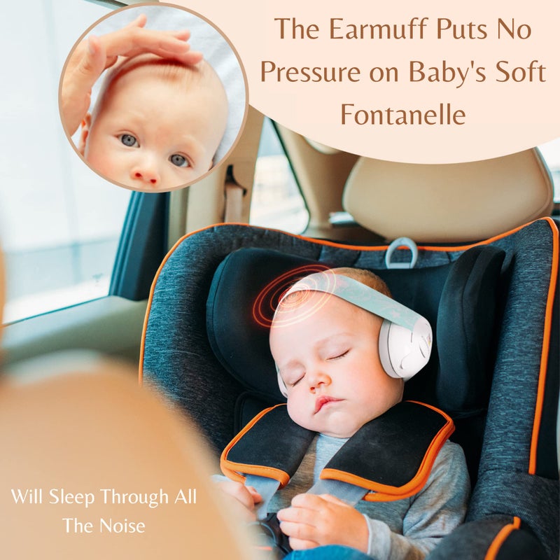 Kiddieware Green Baby Noise Cancelling Headphones for Baby 0-24 Months - Soundproof Baby Ear Muffs for Baby Ear Protection Helps Sleep - Image 2