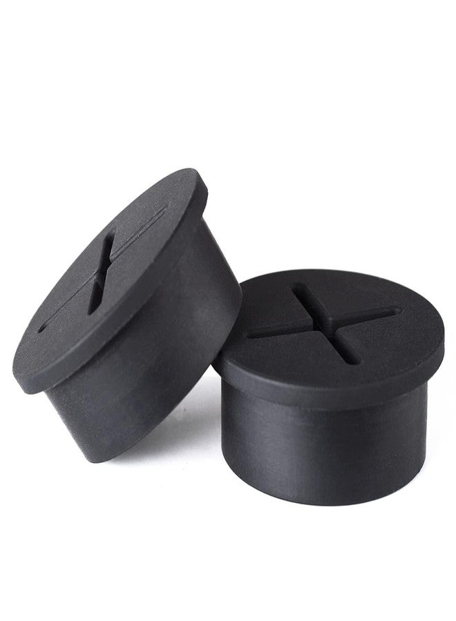 Even Cable Cord Grommet 1 Inch Flexible Silicone Grommets for Desk, Table and Other Furnitures Hole Cover Cable Management Wire Organizer Cable. (Black 12 Piece) - Image 1