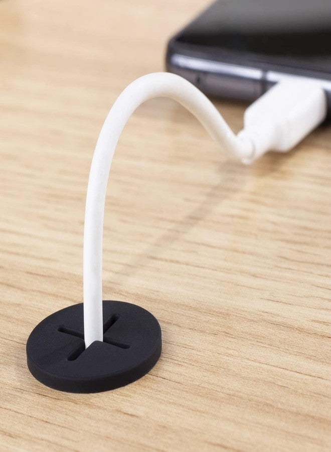 Even Cable Cord Grommet 1 Inch Flexible Silicone Grommets for Desk, Table and Other Furnitures Hole Cover Cable Management Wire Organizer Cable. (Black 12 Piece) - Image 4