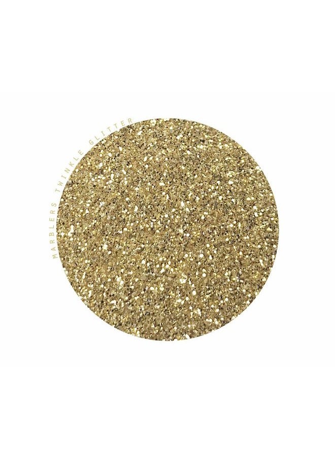 MARBLERS Twinkle Glitter [Light Gold] 3oz (85g) | Fine | Non-Toxic, Vegan, Cruelty-Free | Face, Body, Eyeshadow, Hair, Festival, Party Makeup | Nail Art, Polish | Resin, Tumbler, Slime, Craft  - Image 2