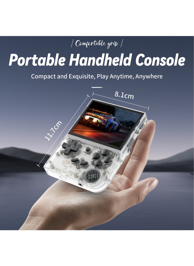 ANBERNIC  - RG35XX 2024 New Version Retro Handheld Game Console , Upgraded Chip, Linux System 3.5-Inch IPS Screen Built-in 64G TF Card and 5000+ Classic Games, Support HDMI TV Output (White 64G) - Image 1