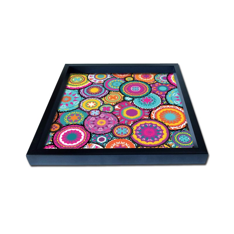 Paper Plane Design Decorative Serving Trays Tray 9x9 (Black) for Dining Table Office and Home Decor - Image 2