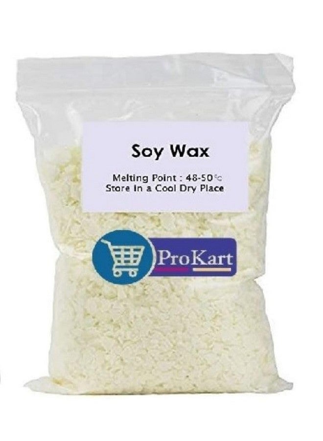 Prokart Soy Wax for Candle Making Flakes SOYA Wax 100% Pure and Natural Candle Wax (250 Grams, White Soy Wax) - Image 1