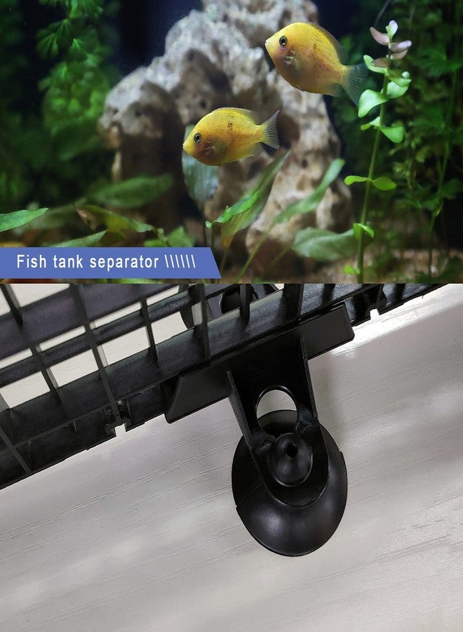 Create idea 10pcs Aquarium Divider Isolation Board Partition Pane Separator Black Mixed Breeding to Keep Different Fish from The Fight 20pcs Sucker Clips - Image 3