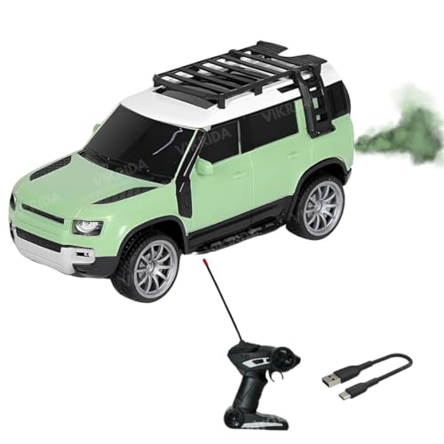 VikriDA Remote Control Defender Car - 4Wd High-Speed Off-Road Rc Car with Led Lights - Rechargeable Battery - Image 1