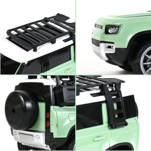 VikriDA Remote Control Defender Car - 4Wd High-Speed Off-Road Rc Car with Led Lights - Rechargeable Battery - Image 3